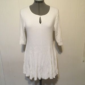 NWOT Chelsea & Theodore Knit off white mini dress size XL